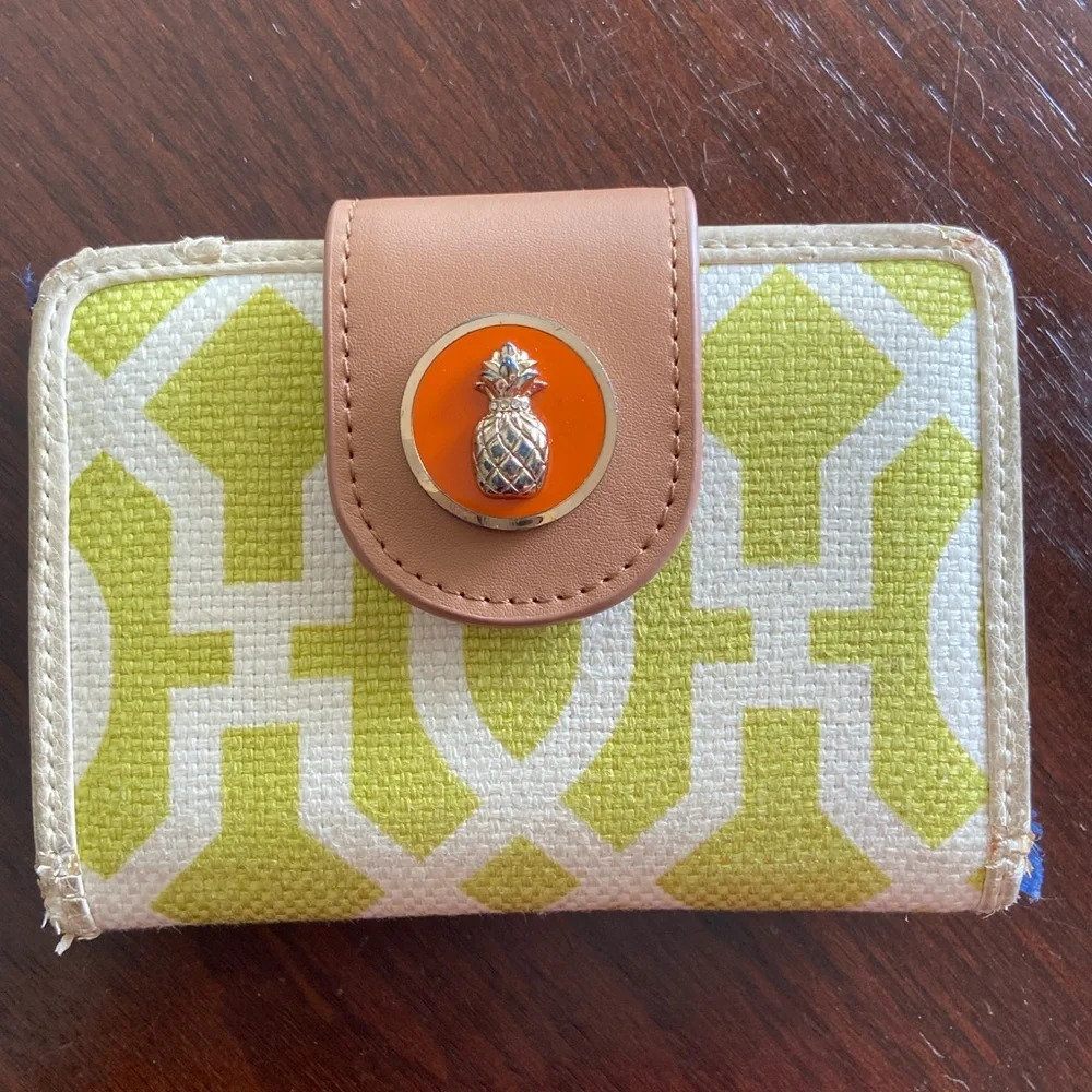 💜 Spartina 449 Heyward Yacht Club Mini Wallet Retro Pineapple